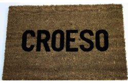 Message Doormat - Welcome Croeso